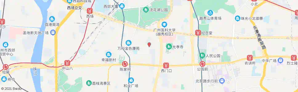 广州西华路站_公交站地图_广州公交_妙搜公交查询2025