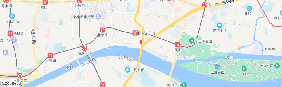 广州江湾立交_公交站地图_广州公交_妙搜公交查询2025