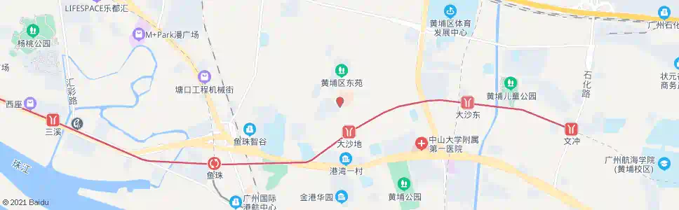 广州港湾市场_公交站地图_广州公交_妙搜公交查询2025