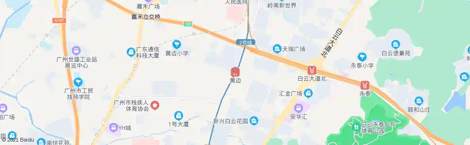 广州黄边站_公交站地图_广州公交_妙搜公交查询2025