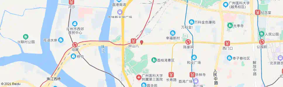 广州中山八路_公交站地图_广州公交_妙搜公交查询2025