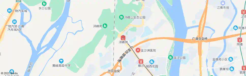 广州浔峰岗站_公交站地图_广州公交_妙搜公交查询2025