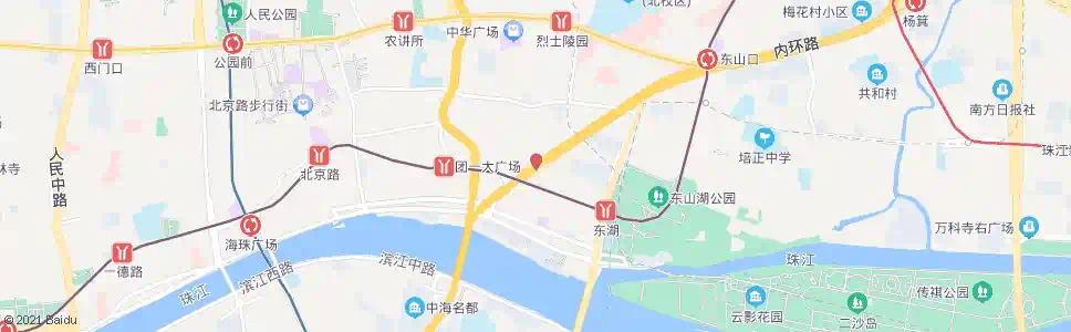 广州江湾桥脚_公交站地图_广州公交_妙搜公交查询2025