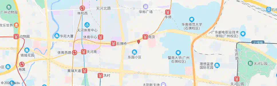 广州石牌西路_公交站地图_广州公交_妙搜公交查询2025