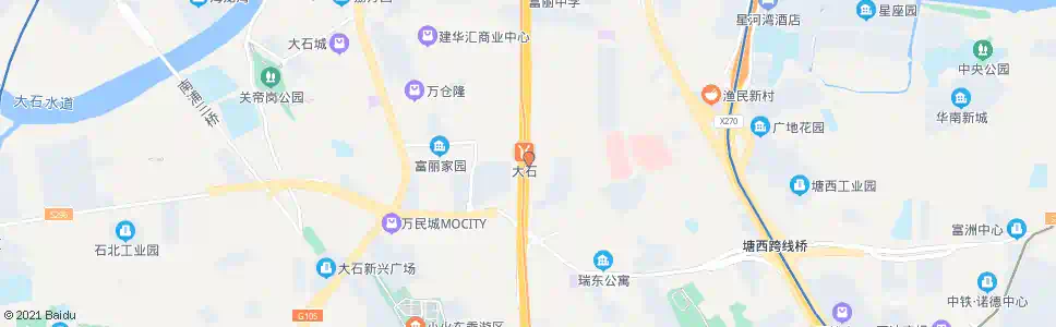 广州地铁大石站(新光快速)_公交站地图_广州公交_妙搜公交查询2025