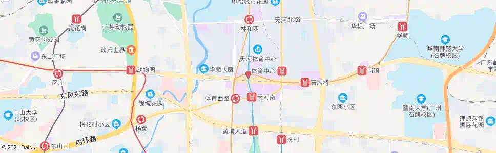 广州体育中心南站_公交站地图_广州公交_妙搜公交查询2025