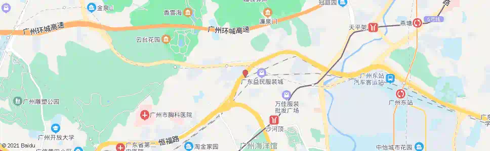 广州西坑(益民服装城)_公交站地图_广州公交_妙搜公交查询2025