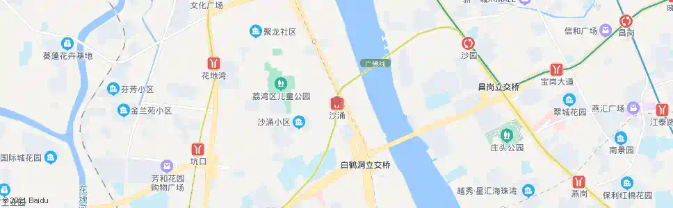 广州沙涌_公交站地图_广州公交_妙搜公交查询2025