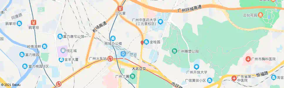 广州桂花岗(解放北路)_公交站地图_广州公交_妙搜公交查询2025