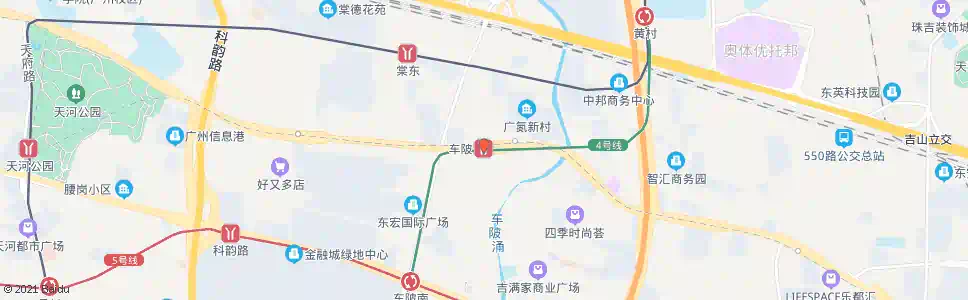 广州BRT车陂_公交站地图_广州公交_妙搜公交查询2025