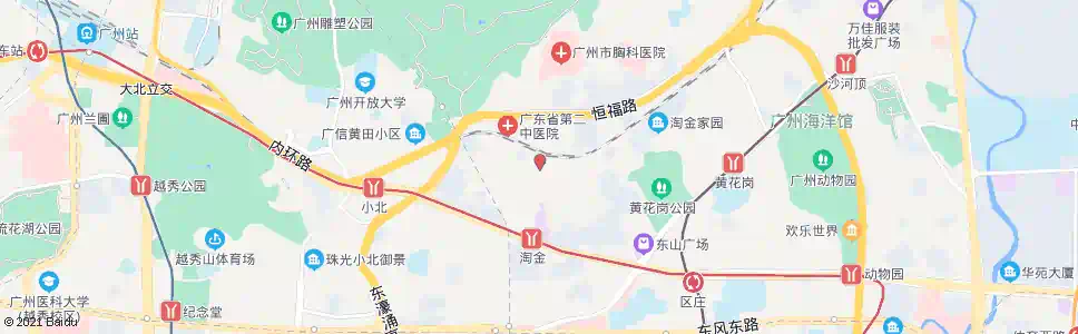 广州淘金街_公交站地图_广州公交_妙搜公交查询2025