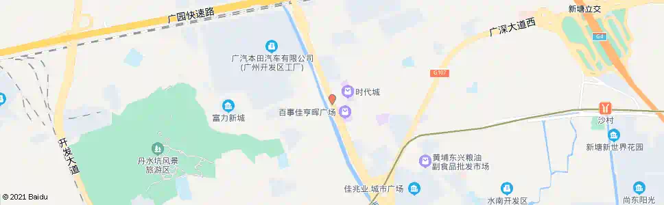 广州严田村_公交站地图_广州公交_妙搜公交查询2025