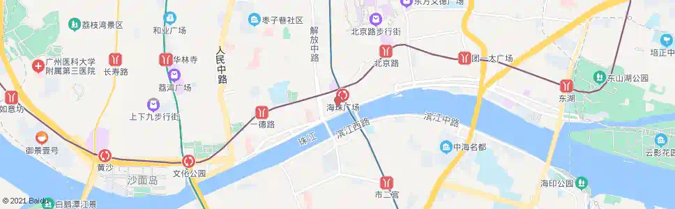 广州海珠广场(侨光西)_公交站地图_广州公交_妙搜公交查询2025
