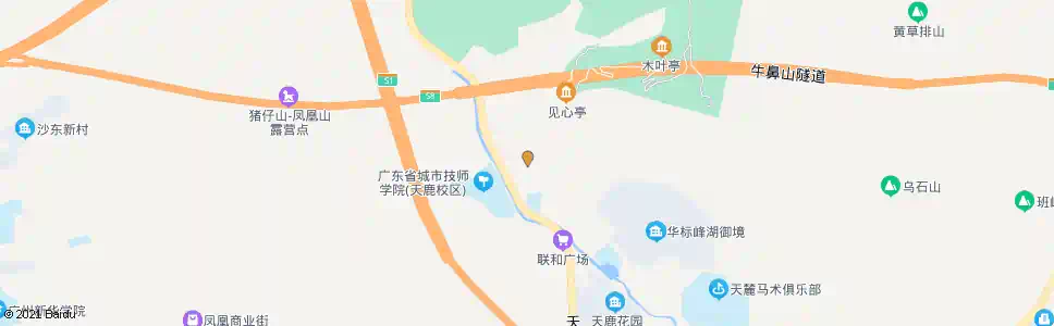 广州田心村(天鹿南路)_公交站地图_广州公交_妙搜公交查询2025