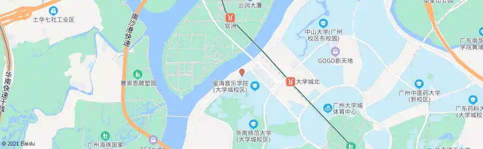 广州大学城客运中心总站_公交站地图_广州公交_妙搜公交查询2025