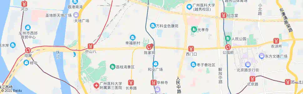 广州陈家祠总站(中山七路)_公交站地图_广州公交_妙搜公交查询2025