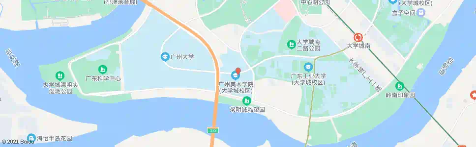 广州广美生活区(大学城)_公交站地图_广州公交_妙搜公交查询2025