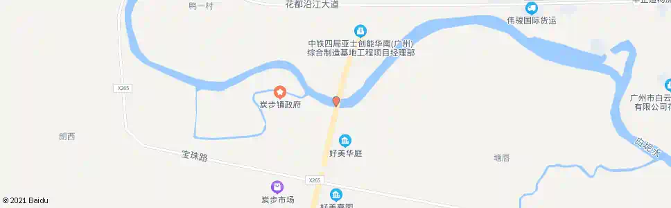 广州炭步大桥(水边村)_公交站地图_广州公交_妙搜公交查询2025