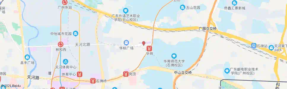 广州五山路口_公交站地图_广州公交_妙搜公交查询2025