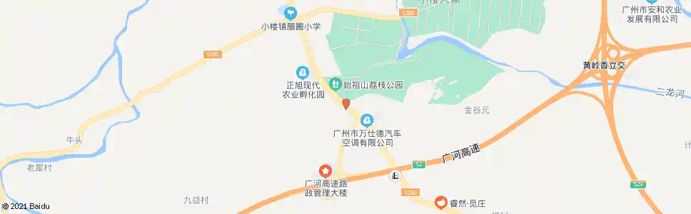 广州金谷园_公交站地图_广州公交_妙搜公交查询2025