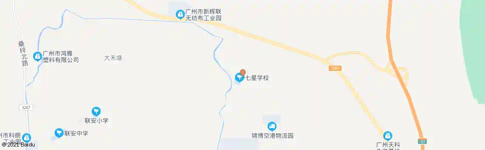 广州七星小学_公交站地图_广州公交_妙搜公交查询2025