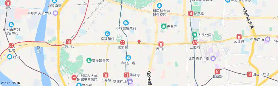 广州中山七路_公交站地图_广州公交_妙搜公交查询2025