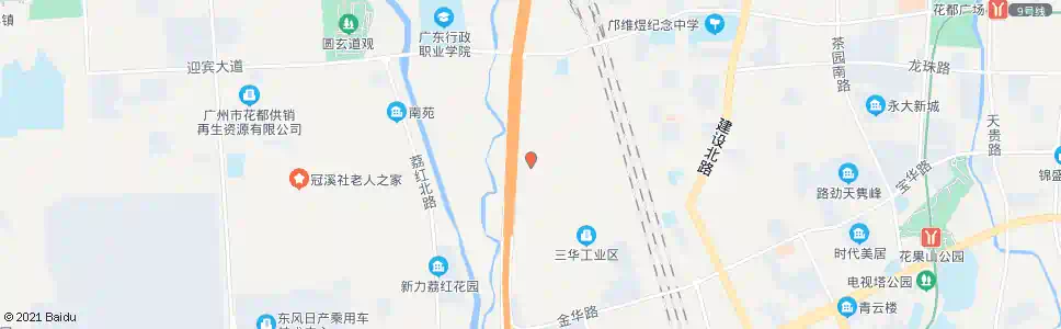 广州花都公汽临时上落站(中华华翠园新村)_公交站地图_广州公交_妙搜公交查询2025