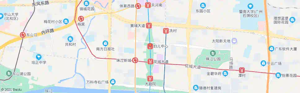 广州妇儿中心站_公交站地图_广州公交_妙搜公交查询2025