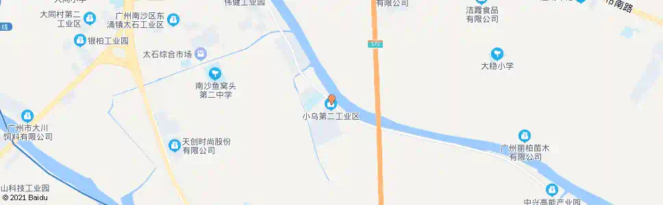广州小乌第二工业区_公交站地图_广州公交_妙搜公交查询2025