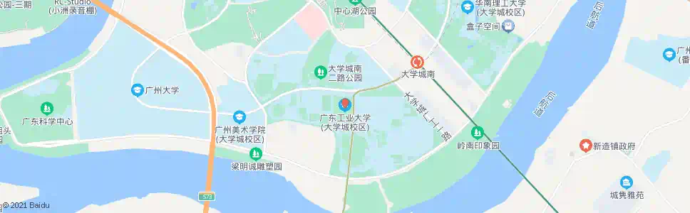 广州广工(大学城)_公交站地图_广州公交_妙搜公交查询2025