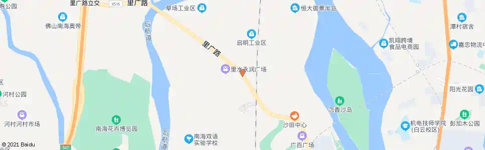 广州洲村市场_公交站地图_广州公交_妙搜公交查询2025