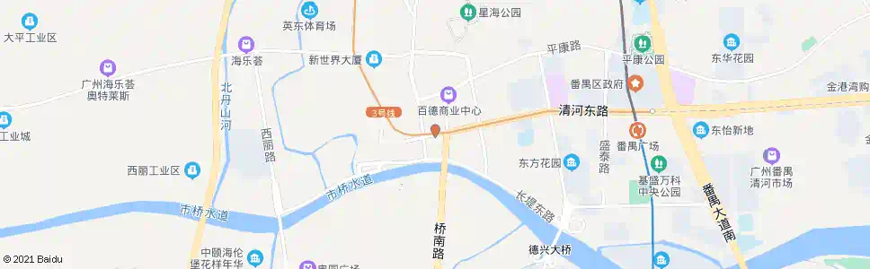 广州市桥大桥北_公交站地图_广州公交_妙搜公交查询2025