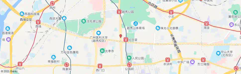广州解放北路(应元路口)_公交站地图_广州公交_妙搜公交查询2025