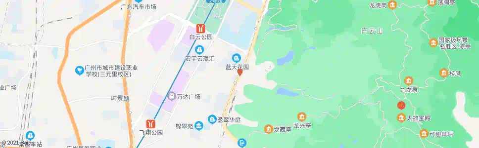 广州白云大道南(金信路口)_公交站地图_广州公交_妙搜公交查询2025