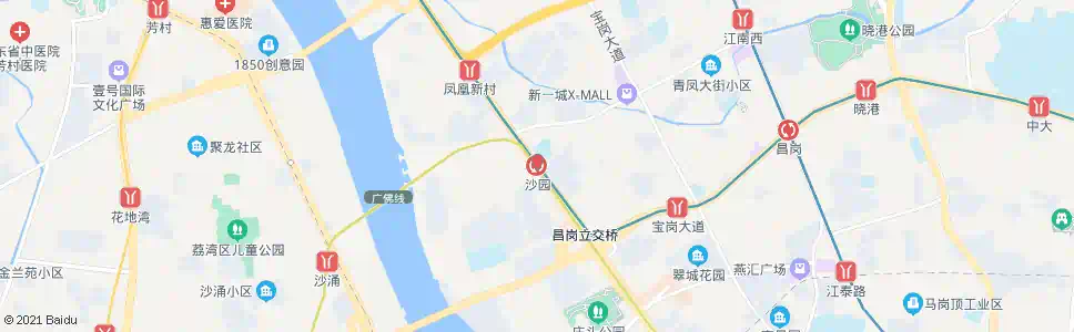 广州沙园_公交站地图_广州公交_妙搜公交查询2025