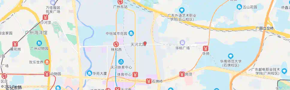 广州天河北路_公交站地图_广州公交_妙搜公交查询2025