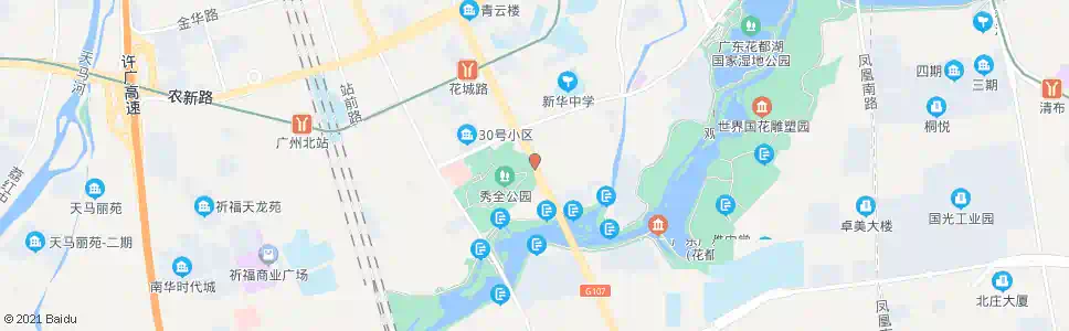 广州花城南路_公交站地图_广州公交_妙搜公交查询2025