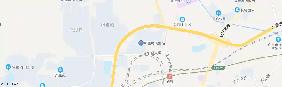 广州凤馨苑(广园快速路口)_公交站地图_广州公交_妙搜公交查询2025