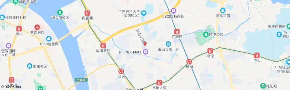 广州江南新村_公交站地图_广州公交_妙搜公交查询2025