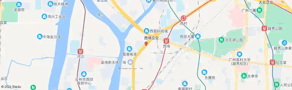 广州和平新村(西场立交东)_公交站地图_广州公交_妙搜公交查询2025