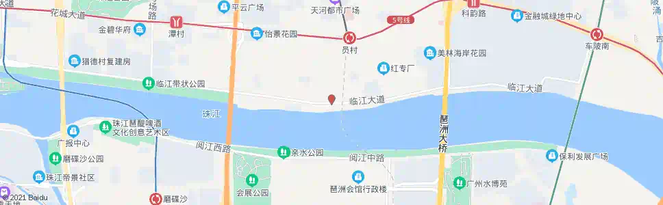 广州临江大道(员村二横路口)_公交站地图_广州公交_妙搜公交查询2025