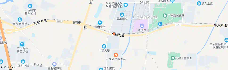 广州石岗二桥_公交站地图_广州公交_妙搜公交查询2025