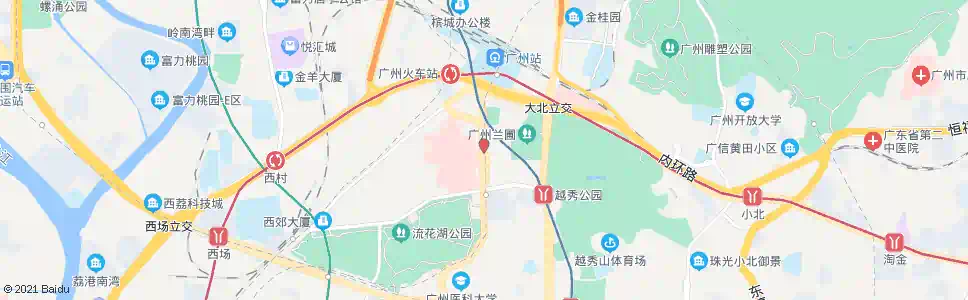 广州人民北路(站南路口)_公交站地图_广州公交_妙搜公交查询2025