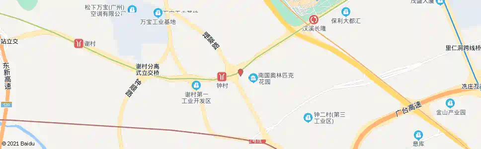 广州南国奥园_公交站地图_广州公交_妙搜公交查询2025