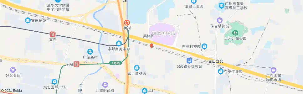 广州黄村北路_公交站地图_广州公交_妙搜公交查询2025