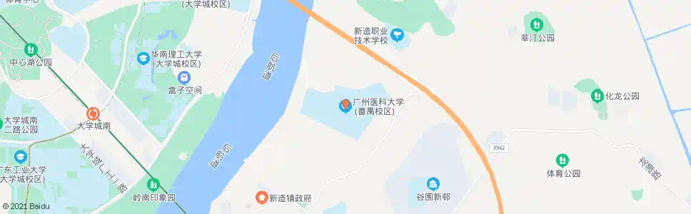 广州广州医科大学(番禺校区)_公交站地图_广州公交_妙搜公交查询2025
