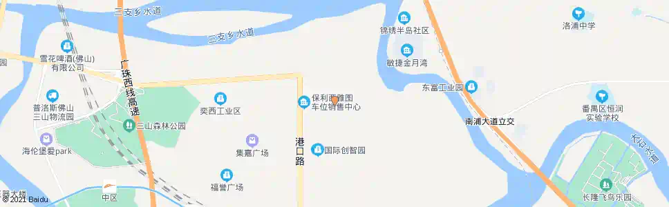 广州港口路(保利西雅图三期)_公交站地图_广州公交_妙搜公交查询2025