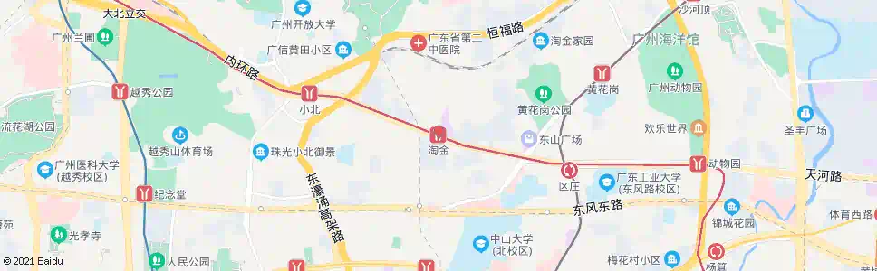 广州淘金站_公交站地图_广州公交_妙搜公交查询2025
