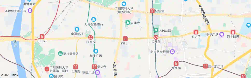 广州西门口站_公交站地图_广州公交_妙搜公交查询2025