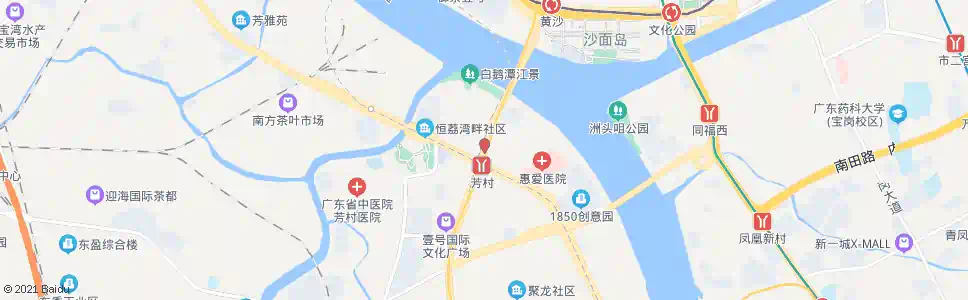 广州芳村隧道口_公交站地图_广州公交_妙搜公交查询2025